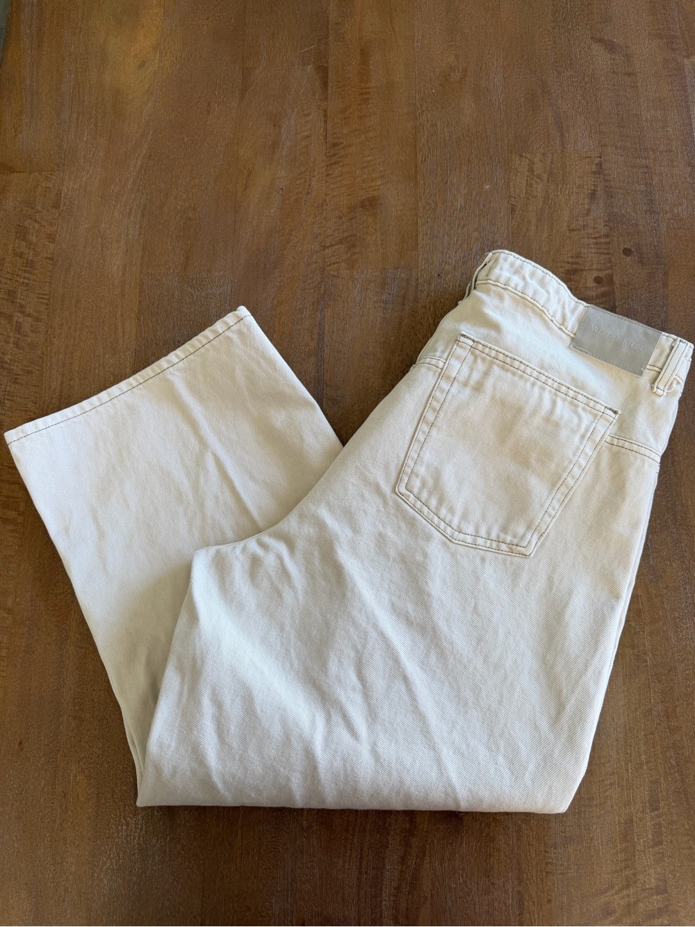 We The Free Cream Mid-Rise Barrel Jeans